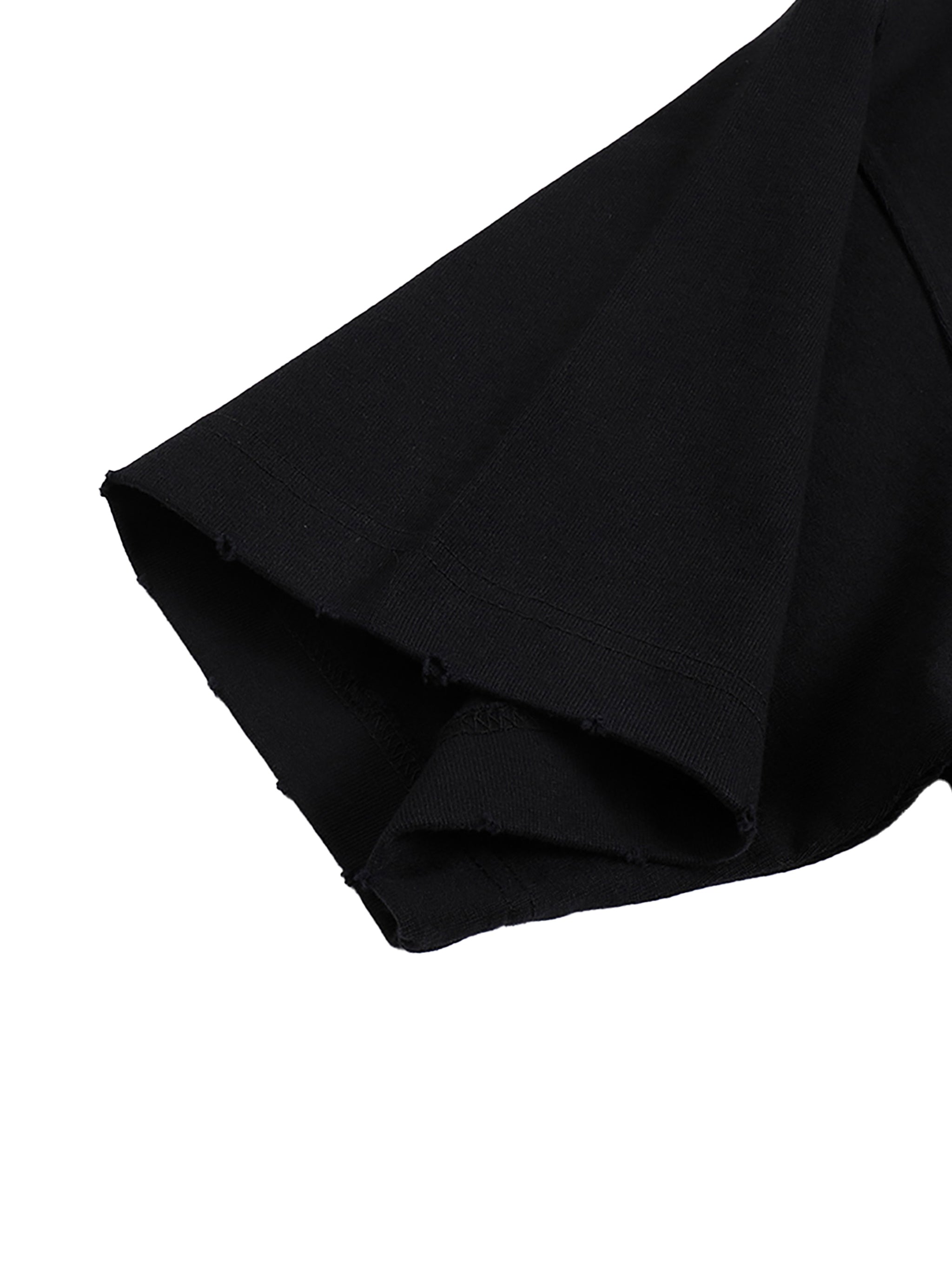 ESSENTIAL HEAVYWEIGHT HAND-FRAYED TEE BLACK
